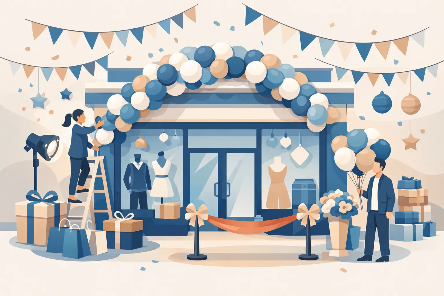 Retail Store Launch Decoration Example Ideas