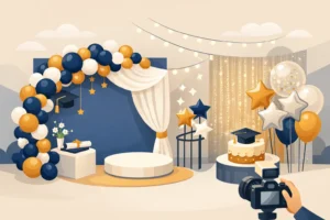 Graduation Party Backdrop Ideas That Photograph Beautifully
