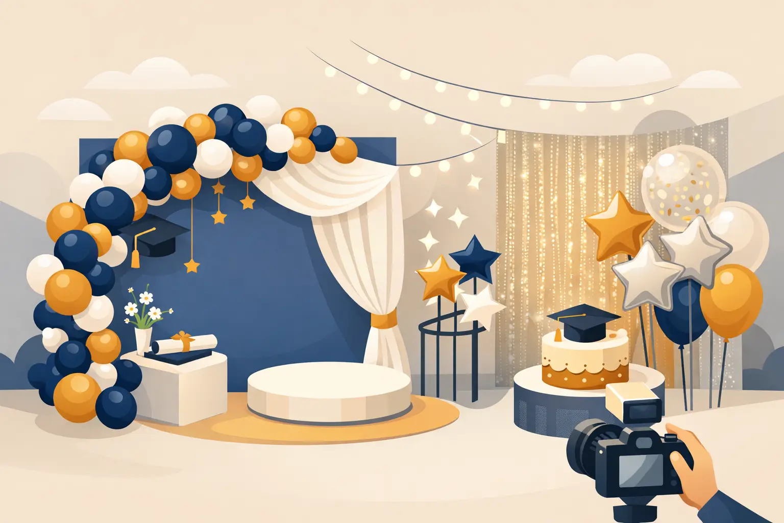 Graduation Party Backdrop Ideas That Photograph Beautifully