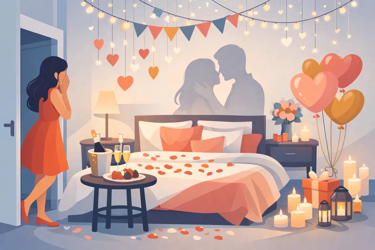 How to Style Anniversary Surprise Room Decor