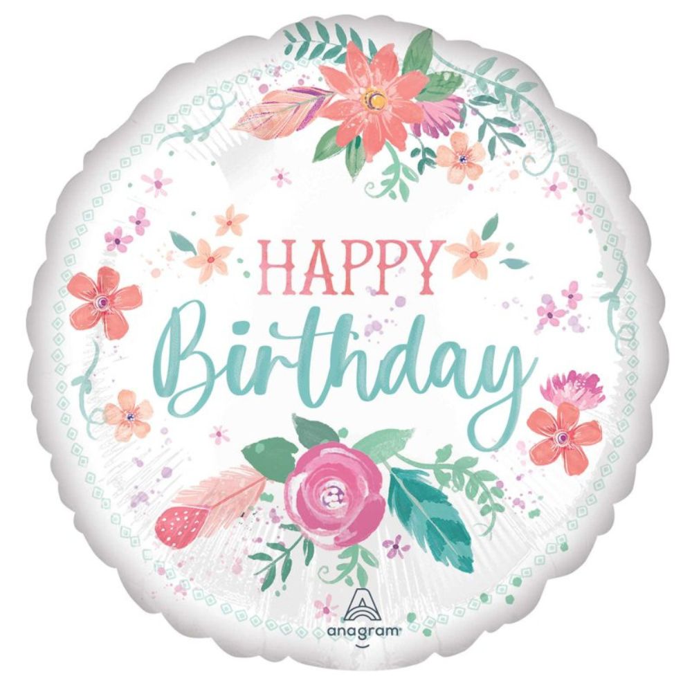 Happy Birthday Spirit Foil Balloon