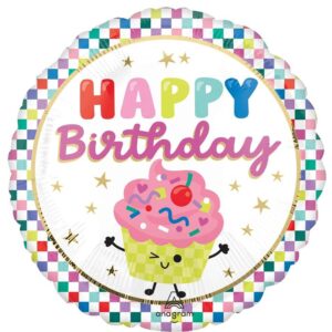 Vibrant Cupcakes Birthday Foil Balloon
