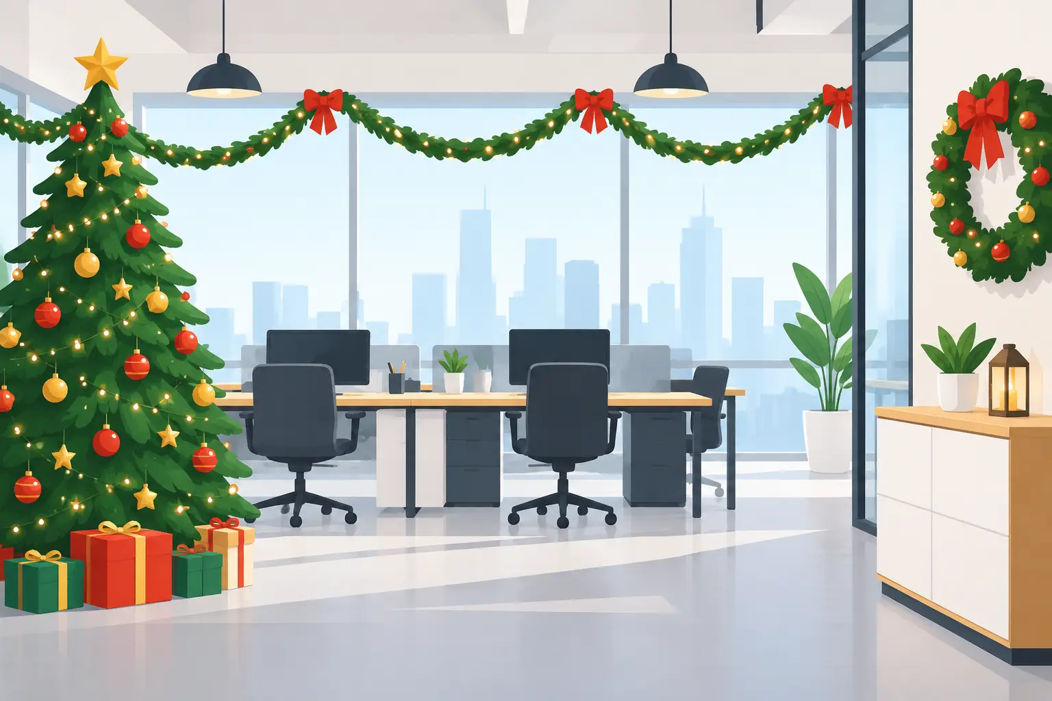 How to Plan Festive Office Decorations That Shine